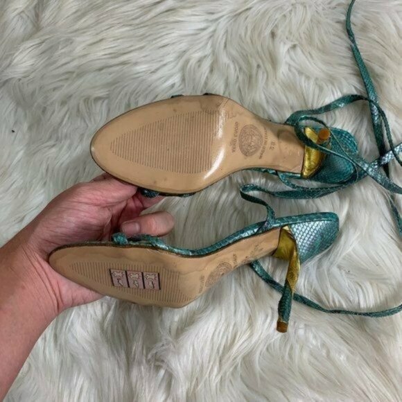 Gianni Versace Couture NEW Python Strappy Heels Si - Picture 7 of 10